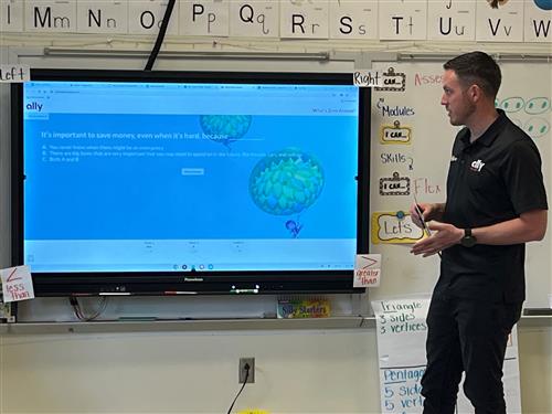 NASCAR driver Alex Bowman at Lawrence Orr ES